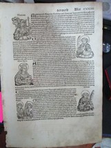 Page 124 of Incunable Nuremberg chronicles , done in 1493 (old German) - £116.90 GBP