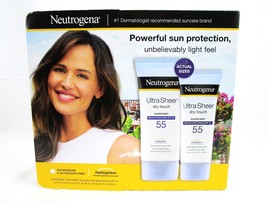 Neutrogena Ultra Sheer Dry Touch Sunscreen Lotion Broad Spectrum SPF 55, 2-Pack - £16.42 GBP