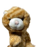 Lillian Vernon Plush Orange Tabby Cat Gold Eyes Stuffed Animal Realistic - £14.21 GBP