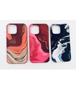 Three iPhone Cases 13 Pro Max Tie Dye Splash Colors 6.7&quot; Red Blue Orange... - $31.56