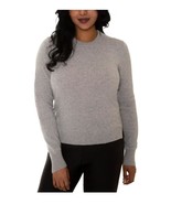Mario Serrani Womens Cashmere Sweater Gray Grey Crewneck Side Slits Long... - $139.59 CAD
