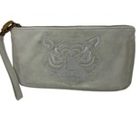 Deena &amp; Ozzy Leather Embroidered Tiger Face Clutch Lined NWT - £18.27 GBP