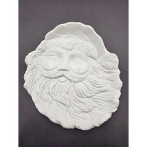 Mikasa Santa&#39;s Cookie Plate White Fine Porcelain &amp; Gold Trim Holiday Ele... - $23.17