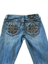 Miss Me Skinny Jeans Denim Blue JP6103S Womens Rhinestone Size 26 Medium Wash - £26.59 GBP