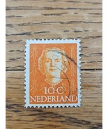 Netherlands Stamp Queen Juliana 10c Used Orange - $2.72 CAD