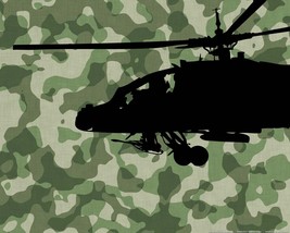 Military Air Force USA Apache Helicopter Wall Sticker Decal 22&quot;h x 36&quot;w - £23.97 GBP