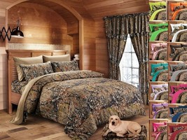 Queen Size Brown Camo 1 Pc Comforter Bed Spread Only Camouflage Blanket Woods - $58.41