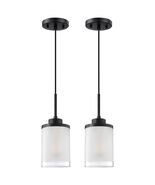 CJY CHENJINYAN 2 Pack 4.3" Black Pendant Light Fixture Frosted Glass - €13,79 EUR CJY CHENJINYAN 2 Pack 4.3" Black Pendant Light Fixture Frosted Glass - €13,79 EUR
