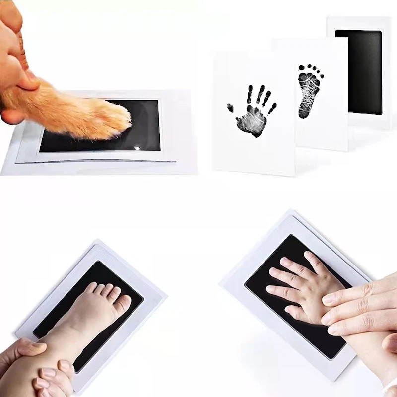 Play Newborn Baby Hand And Footprint Kit DIY Ink Pads Photo Frame Handprint Todd - £23.17 GBP