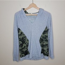 Hem &amp; Thread | Gray &amp; Camo Hoodie Sweater, size medium - $21.29