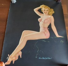 Vintage 1950s Walt Otto Blonde Im a Big Girl Now Pin-Up Poster 16x20 - £110.64 GBP