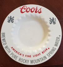 Coors America&#39;s Fine Light Beer Ceramic Ashtray 5-3/4&quot; diameter  - £12.74 GBP