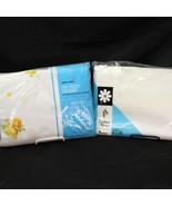 Vtg Fashion Manor Penneys Sheets Double Flat and Fitted Yellow Flowers a... - $24.49