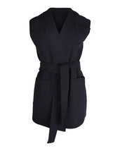 Victoria Victoria Beckham Belted Vest In Polyester Women Blue Size 4 - $180.50