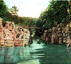 Looking Up Long Rapids From Flume Ausable Chasm New York NY Vtg Postcard 1934 - £3.06 GBP