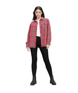 Women Shirt SweatyRocks Women&#39;s Long Sleeve Button Down Plaid Shirt Sz L... - $24.43 CAD
