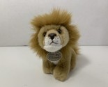 Aurora Classic 5&quot; mini plush lion small stuffed animal toy tan w/ neck t... - $7.91