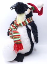 Gemmy Christmas Animated Duet Singing Penguin &amp; Baby Chick Decoration 13&quot; - £25.40 GBP