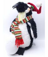 Gemmy Christmas Animated Duet Singing Penguin &amp; Baby Chick Decoration 13&quot; - £25.47 GBP