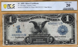 $1 Series 1899 Friedberg 228 Black Eagle Silver Certificates PCGS Very F... - £296.31 GBP