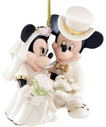 Lenox Disney Minnie&#39;s Dream Wedding w/Mickey Mouse Ornament 877766 New - £25.24 GBP