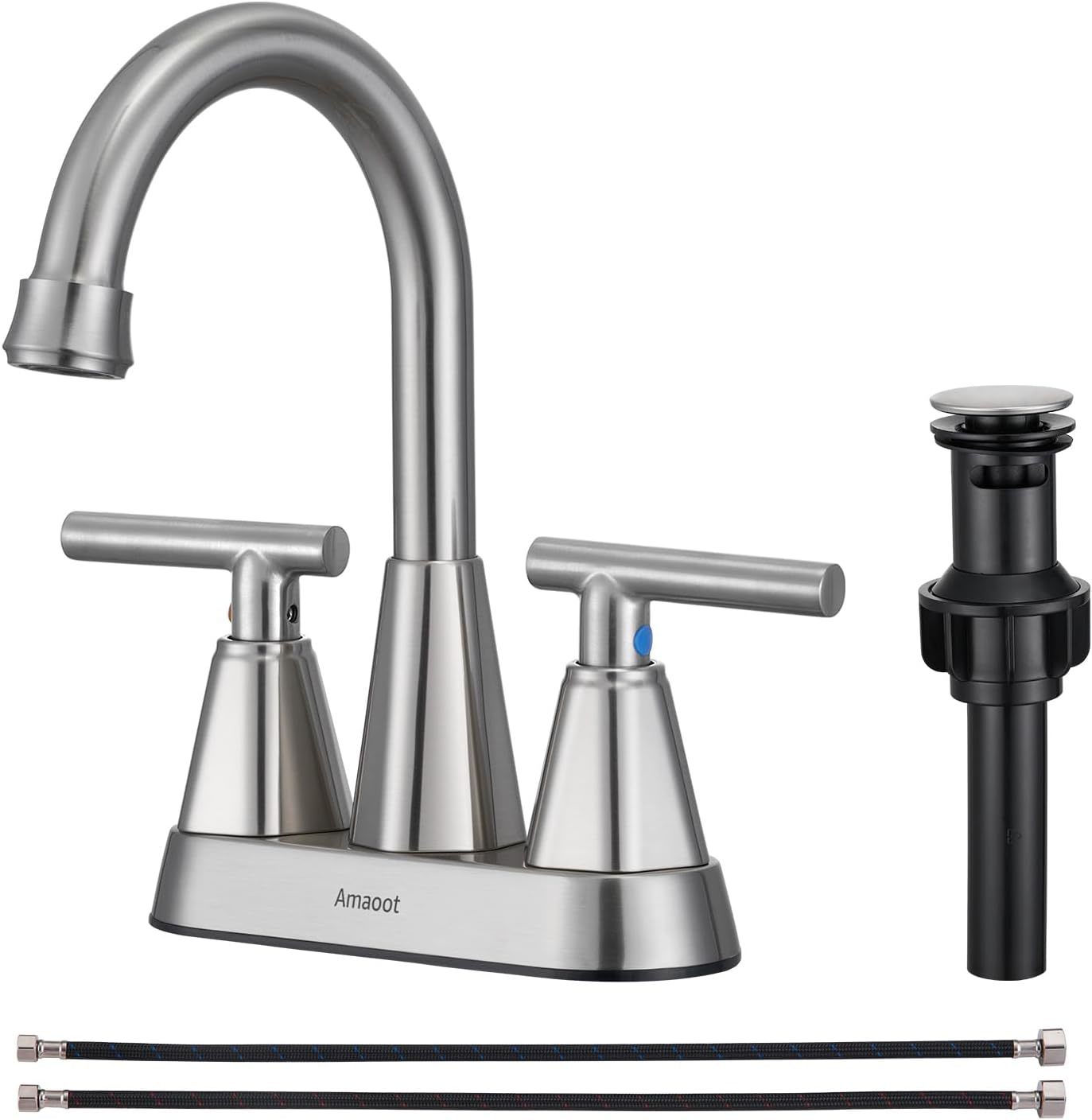 Bathroom Sink Faucet, Brushed Nickel 4 Inch Bathroom Faucets For Sink 3 ... - $41.99