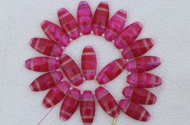 20 pieces faceted fancy pink BOLDER OPAL marquise briolette beads 10 x 23 mm app - £58.98 GBP