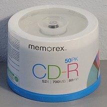 memorex cd-r 50 pack 52x 700mb 80min  - $13.08