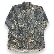 Vtg Mossy Oak Break Up Faded Camo Button Up Long Sleeve Shirt Mens Large - $24.74