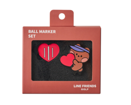 Line Friends Minini Bnini Clip Ball Marker Set Golf Accessory Sports NWT - $31.90
