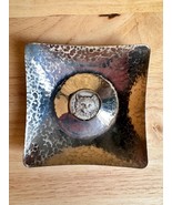 Metal square trinket dish with center cat coin. Key tray, gift for cat l... - $866.31 MXN