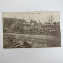 Postcard 1913 Dayton Ohio Flood Photo Near Third Street &amp; Broadway Antiq... - £15.93 GBP