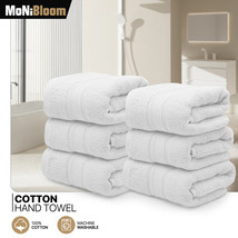 6 Pieces Premium 100% Cotton Hand Towels 16&quot;X28&quot; Ultra Soft Absorbent To... - £38.36 GBP