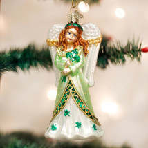Old World Christmas Irish Angel Glass Christmas Ornament 10218 - £19.72 GBP