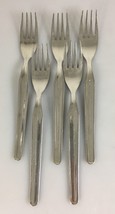 Lot of 5 Stainless Steel Dinner or Salad Forks INOX 18/10 S Anchor 7 1/2&quot; - £18.88 GBP