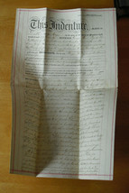Original Vintage 1870 Lancaster County Pennsylvania Land Deed Indenture - £77.07 GBP