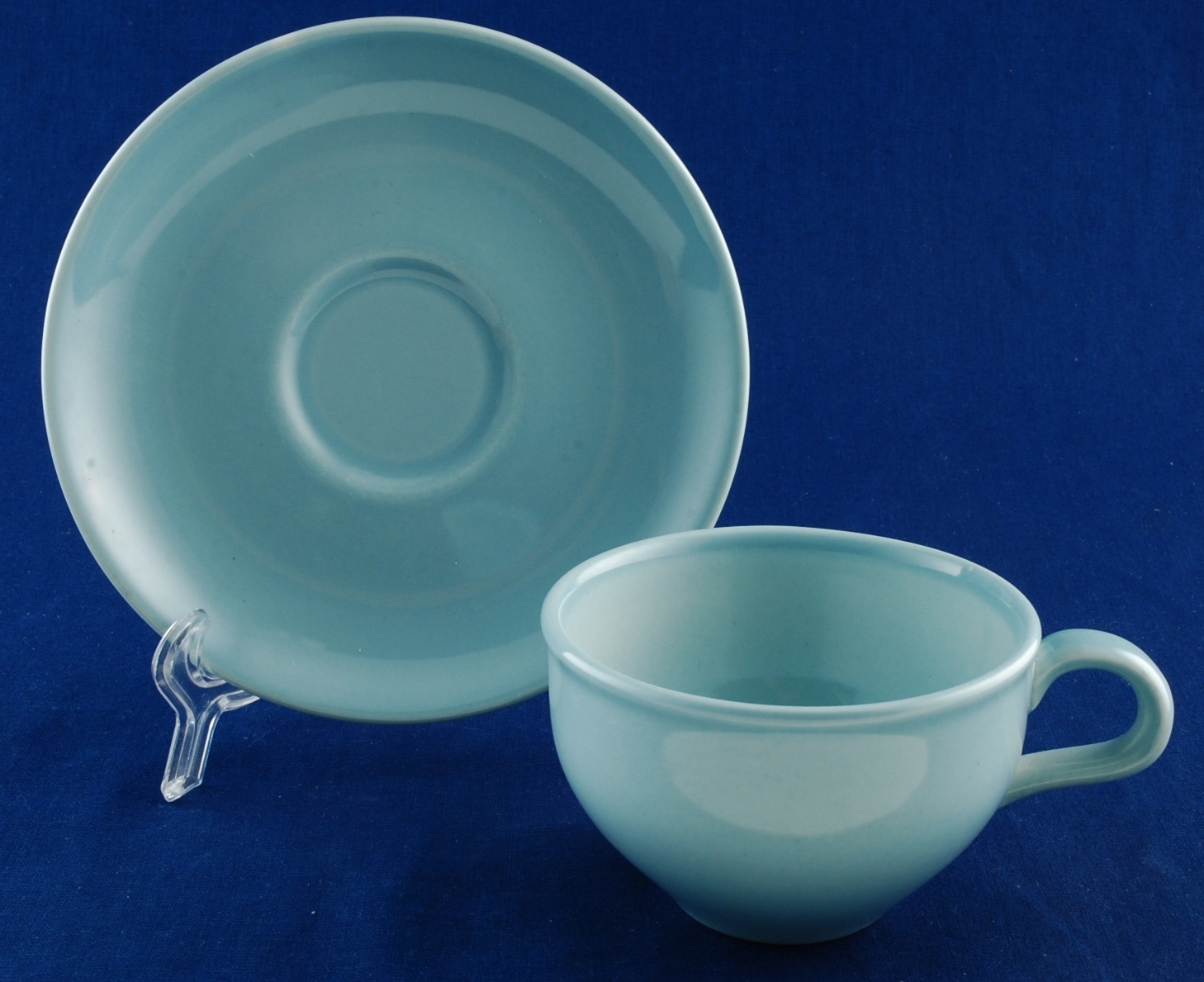 Iroquois China Casual-Blue Flat Cup & 6" Saucer Designed by Russel Wright Item image 2