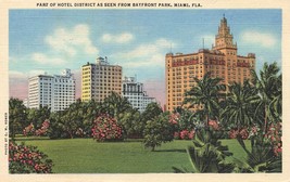 Postcard Part Of Hotel District As Seen From Bayfront Park Miami, Florida K41 - £6.10 GBP