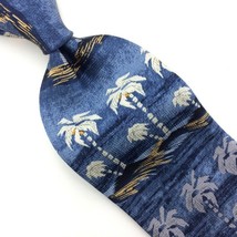 Class Club Tie Blue Gray Palm Trees Silk Necktie 7 to 9 Years Boys I21-12 New - £15.78 GBP