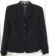 NWT Style &amp; Co. Elegant Black Minidot Blazer, Lined, Misses 10 - £19.58 GBP