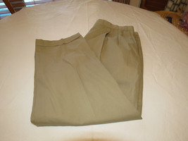 Mens Saks Fifth Avenue 371052 5813 woven in Italy khaki 42 R pants slack... - $54.44