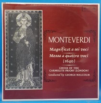 George Malcolm Carmelite Priory Choir LP MONTEVERDI Magnificat A Sei, Messa BX14 - £5.46 GBP