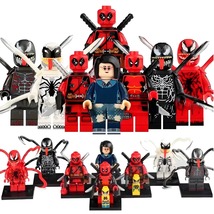 8pcs Deadpool Wolverine Venom Riot Anti-Venom Carnage Mrs Chen Minifigures Set - £15.00 GBP