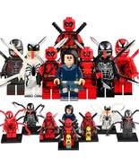 8pcs Deadpool Wolverine Venom Riot Anti-Venom Carnage Mrs Chen Minifigur... - £15.17 GBP