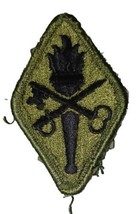 Patch US Army military Quartermaster Center embroidered Subdued Black OD... - $187.21 MXN