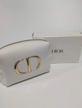 Christian Dior White gold LOGO 10 × 15.5 × 5cm pouch Novelty Makeup Bag ... - £46.53 GBP