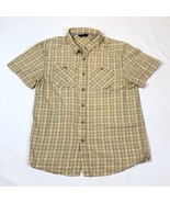 Arc&#39;Teryx Mens Plaid Short Sleeve Tranzat Button Front Shirt Cotton Wool... - $29.69