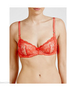 Bra John Lewis Scarlet Balcony Bra, Burnt Red New size 32D bra rrp:£32.00 - $19.04