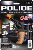 8 Ring Shot Cap Gun Police Die cast metal toy service revolver - $393.61 MXN