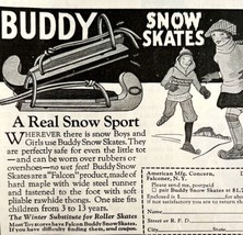 Buddy Snow Skates 1933 Advertisement Falcon Winter Foot Wear NY DWKK12 - £15.75 GBP
